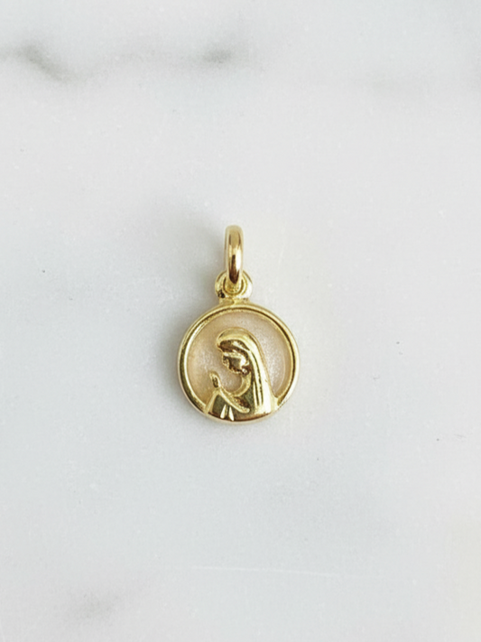 MEDALLA VIRGEN NIÑA FONDO BLANCO